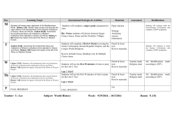 Lesson Plans 9/29-10/3