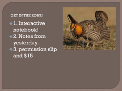 Activity: Attwater's Recovery Plan