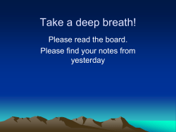 Notes: Ground level ozone