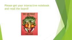 Notes: organic v local