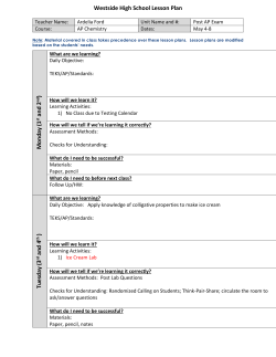 Lesson Plans 5-4 to 5-8