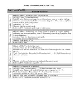 MMA Lesson Plans 12/8-12/12