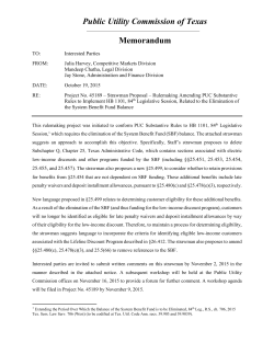 Staff Strawman Proposal