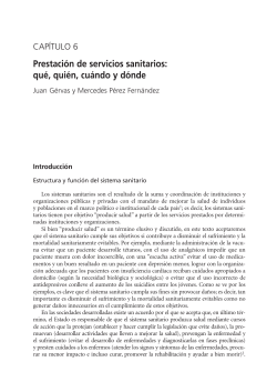 Prestaci n de servicios sanitarios: qu , qui n, cu ndo y d nde.