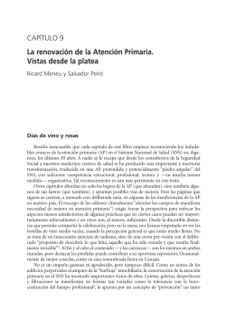 La renovaci n de la Atenci n Primaria. Vistas desde la platea.