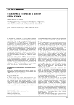 Fundamentos y eficiencia de la atenci n m dica primaria.