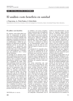 El an lisis coste-beneficio en sanidad