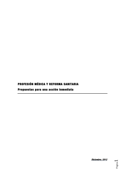 Informe Profesi n M dica y Reforma Sanitaria