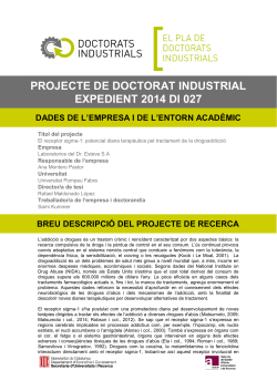 El receptor sigma-1: potencial diana terap&egrave;utica pel tractament de la drogoaddicci&oacute;