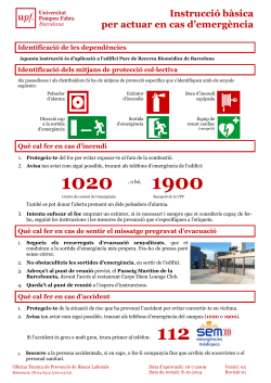 Instrucci b sica per actuar en cas d'emerg ncia