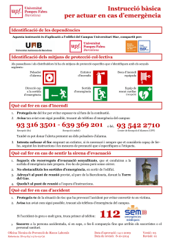 Instrucci b sica per actuar en cas d'emerg ncia