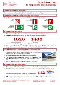 Basic instruction to respond to an emergency