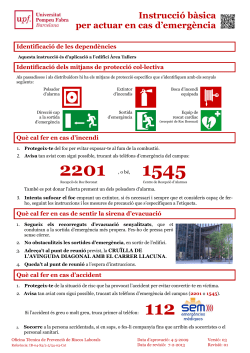 Instrucci b sica per actuar en cas d'emerg ncia