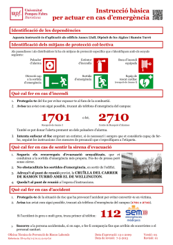 Instrucci b sica per actuar en cas d'emerg ncia