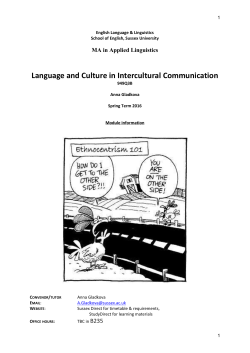 Language and Culture in Intercultural Communication [DOC 151.50KB]