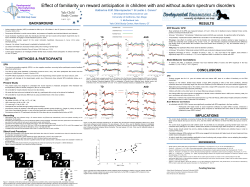 Effect of familiarity on reward anticipation in children with and without autism spectrum disorders