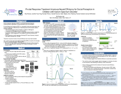 Pivotal Response Treatment improves neural efficiency for social perception in children with Autism Spectrum Disorder