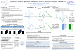 Perception of biological motion and integration of audio-visual stimuli in infants at risk for autism
