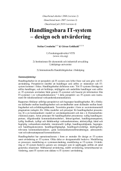 Handlingsbara IT-system - design och utv rdering