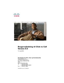 Brugervejledning til Click to Call Version 8.0
