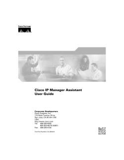 Cisco IP Manager Assistant User Guide for Cisco CallManager 4.1(2)