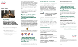 Stru&Auml;�n&Atilde;&frac12; preh&Auml;&frac34;ad aplik&Atilde;&iexcl;cie Cisco Unified Communications Manager Assistant pre mana&Aring;&frac34;&Atilde;&copy;rov pre Cisco Unified Communications Manager 6.0