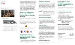 Stru?n&Atilde;&frac12; p?ehled k aplikaci Cisco Unified Communications Manager Assistant pro mana&Aring;&frac34;ery pro Cisco Unified Communications Manager 6.0