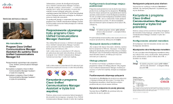 Skr&Atilde;&sup3;cona instrukcja obs?ugi programu Cisco Unified Communications Manager Assistant dla systemu Cisco Unified Communications Manager 6.0