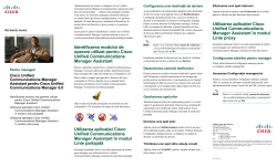 Referin?e rapide pentru manageri pentru Cisco Unified Communications Manager Assistant pentru Cisco Unified Communications Manager 6.0