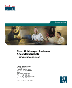 Cisco Unified CallManager Assistant anv&Atilde;&curren;ndarhandbok f&Atilde;&para;r Cisco Unified CallManager 4.2