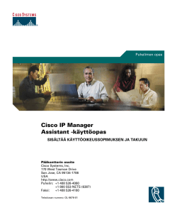 Cisco Unified CalIManager Assistant -k&Atilde;&curren;ytt&Atilde;&para;opas Cisco Unified CallManager 4.2 -sovellusta varten