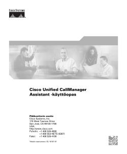 Cisco Unified CalIManager Assistant -k&Atilde;&curren;ytt&Atilde;&para;opas Cisco Unified CallManager 5.0 -sovellusta varten