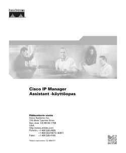 Cisco IP Manager Assistant -k&Atilde;&curren;ytt&Atilde;&para;opas Cisco CallManager 4.1.2 -sovellusta varten
