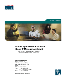 Pou&Aring;&frac34;&Atilde;&shy;vate&Auml;&frac34;sk&Atilde;&iexcl; pr&Atilde;&shy;ru&Auml;�ka pre aplik&Atilde;&iexcl;ciu Cisco Unified CallManager Assistant pre Cisco Unified CallManager 4.2