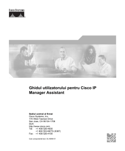 Ghidul utilizatorului pentru Cisco IP Manager Assistant pentru Cisco CallManager 4.1.2