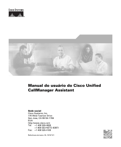Manual do usu&Atilde;&iexcl;rio do Cisco Unified CallManager Assistant para o Cisco Unified CallManager 5.0