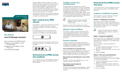 CartÃ£o de referÃªncia rÃ¡pida do Cisco IP Manager Assistant para gerentes para o Cisco CallManager 4.0