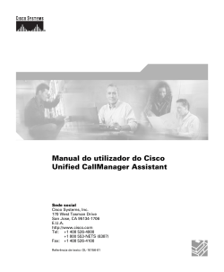 Manual do utilizador do Cisco Unified CallManager Assistant para o Cisco Unified CallManager 5.0