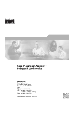 Podr&Auml;&trade;cznik u&Aring;&frac14;ytkownika programu Cisco IP Manager Assistant dla systemu Cisco CallManager 4.0
