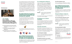 Cisco Unified Communications Manager Assistant Referentiekaart voor managers voor Cisco Unified Communications Manager 6.0