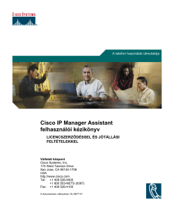 Cisco Unified CallManager Assistant &acirc;&euro;&ldquo; haszn&Atilde;&iexcl;lati &Atilde;&ordm;tmutat&Atilde;&sup3; a Cisco Unified CallManager 4.2 rendszerhez