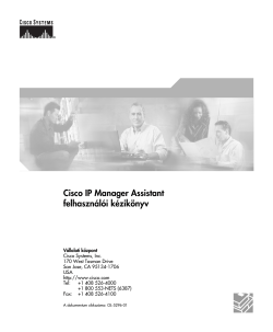 Cisco IP Manager Assistant &acirc;&euro;&ldquo; haszn&Atilde;&iexcl;lati &Atilde;&ordm;tmutat&Atilde;&sup3; a Cisco CallManager 4.0 rendszerhez