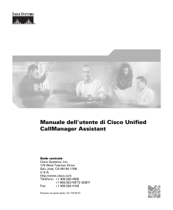 Manuale dell'utente di Cisco Unified CallManager Assistant per Cisco Unified CallManager 5.0