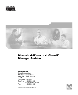 Manuale dell'utente di Cisco IP Manager Assistant per Cisco CallManager 4.0