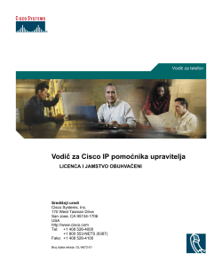 Vodi&Auml;� za Cisco Unified CallManager Assistant za Cisco Unified CallManager 4.2