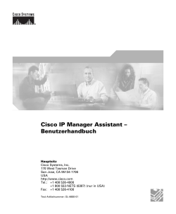 Cisco IP Manager Assistant f&Atilde;&frac14;r Cisco CallManager 4.1.2 &acirc;&euro;&ldquo; Benutzerhandbuch