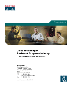Cisco Unified CallManager Assistant Brugervejledning for Cisco Unified CallManager 4.2
