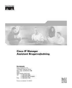 Cisco IP Manager Assistant Brugervejledning for Cisco CallManager 4.0