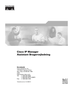 Cisco IP Manager Assistant Brugervejledning for Cisco CallManager 4.1.2
