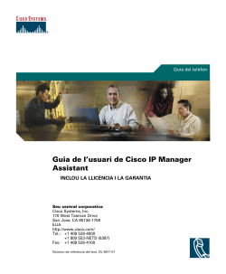 Guia de l'usuari de Cisco Unified CallManager Assistant per a Cisco Unified CallManager 4.2